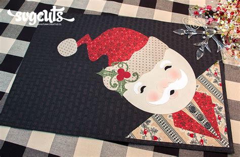 Christmas pattern free vector we have about (25,693 files) free vector in ai, eps, cdr, svg vector illustration graphic art design format. Santa Claus Placemat by Kathy Helton | SVGCuts.com Blog