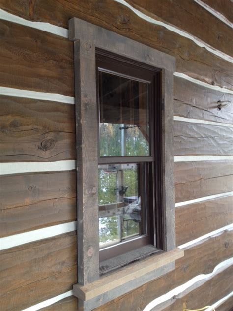Our pine and cedar trim is available in smooth or hand hewn to match your log siding choice. Ted and Linda's Montana Cabin! : Montana Log Homes
