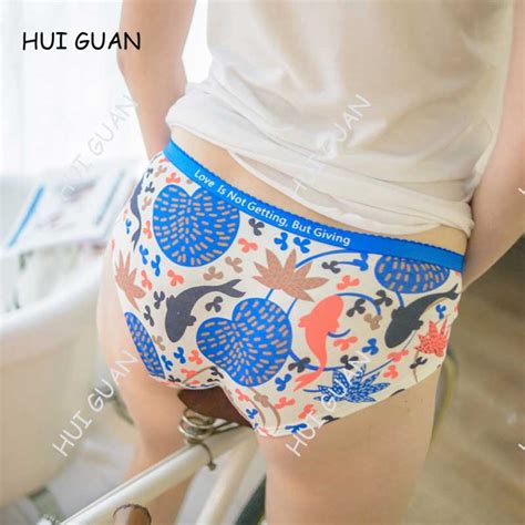 Hui Gaun Cartoon Cute Girl Underwear Women Fashion Colored Soft Cotton