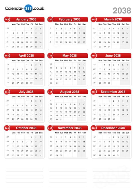 Calendar 2038