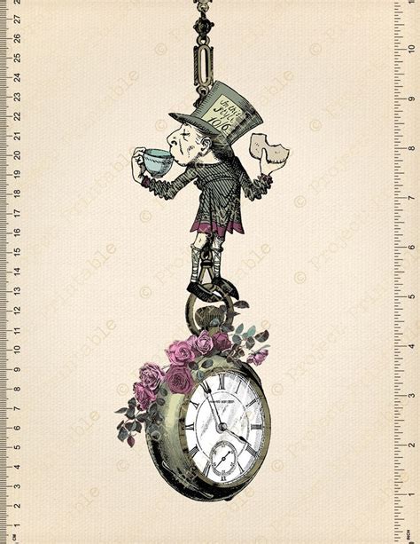 Alice In Wonderland Colour Digital Clip Art Graphics Printable Etsy