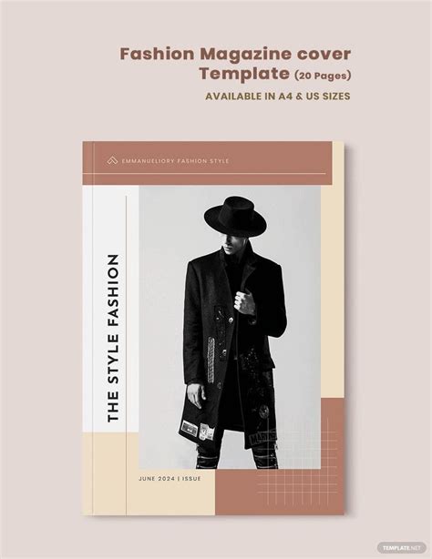 Free Fashion Magazine Cover Template Download In Word Apple Pages
