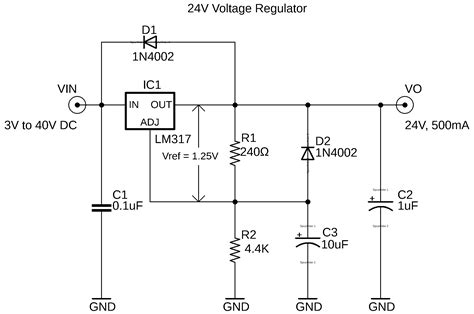 Lm317 Adjustable Regulator Power Supply Circuit Calculator And Datasheet