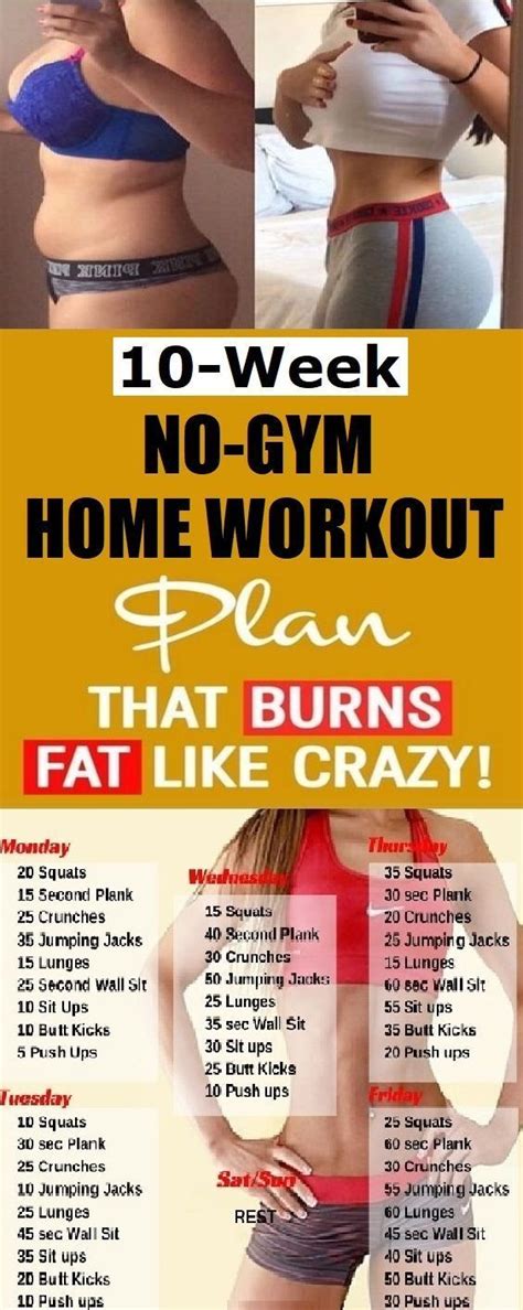 Week No Gym Home Workout Plan That Burns Fat Guaranteed