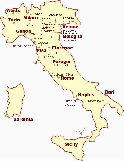 Tourist Map Of Italy With Cities Secretmuseum