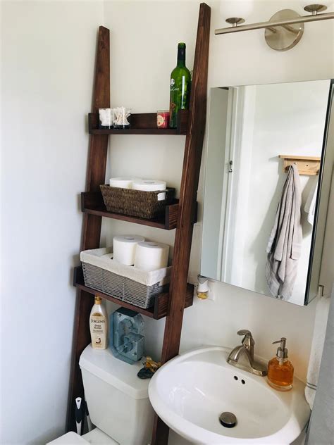 Toilet Ladder Shelf / Rack | Etsy | Rustic bathroom decor, College