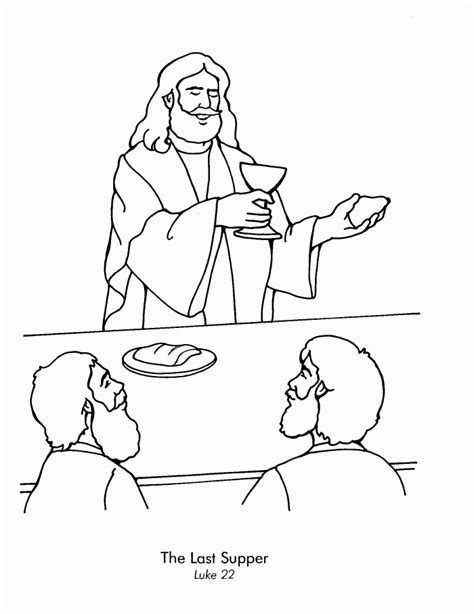 Last Supper Coloring Page For Kids