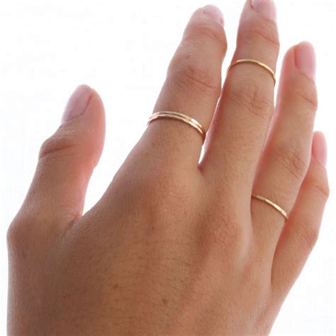 The Original First Knuckle Ring The Classic Hammered Ring Is
