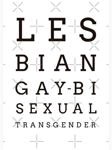 Lgbt Lesbian Gay Bisexual Transgender Oculist Test Pride Poster By