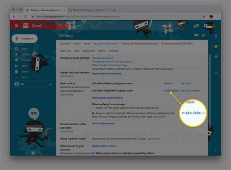 How To Make A Gmail Account Default