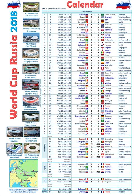 Smartcoder 247 Euro 2020 Football Wall Charts And Excel