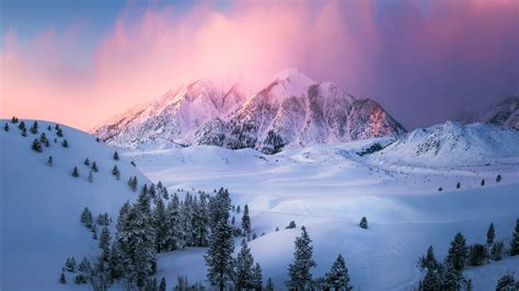 Snowy Mountain Landscape Wallpaper
