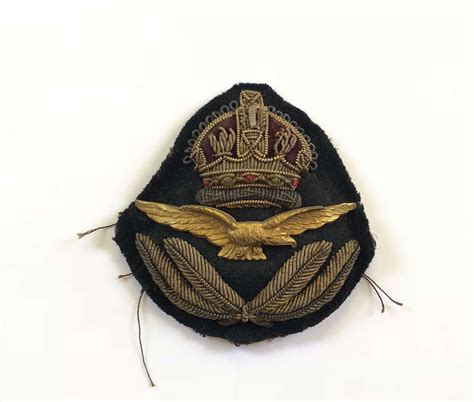 Ww1 1918 Raf Bullion Officers Cap Badge
