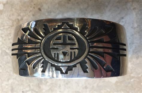 Bracelet Hopi Sunface Motif Round Shape Ben Mansfield 6 78 Mudhead