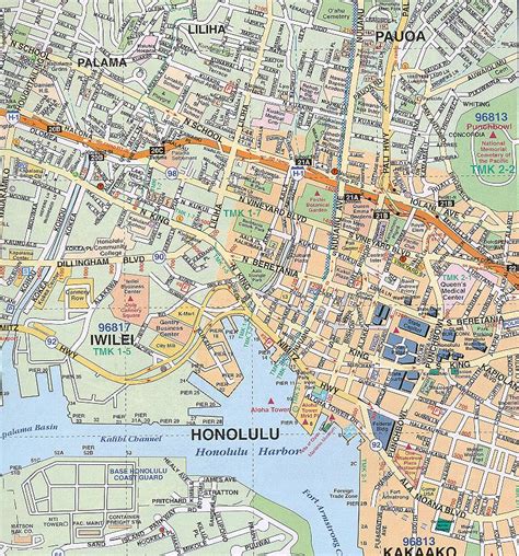 Honolulu Map Free Printable Maps 309