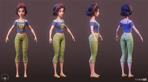 Artstation Snow White Victor Herranz In Character Model Sheet Character Turnaround