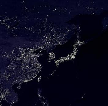 Korea at night, satellite image photographic print by planetobserver. Picture of the Day: North Korea at Night - The Atlantic