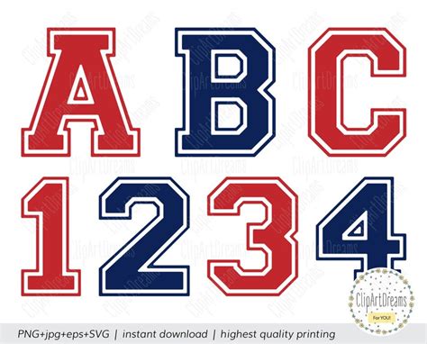 Collegiate Varsity Font Svg Varsity College Sports Letters Etsy