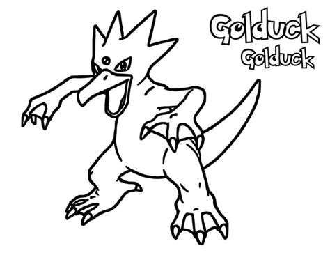 Golduck Coloring Page Coloring Pages