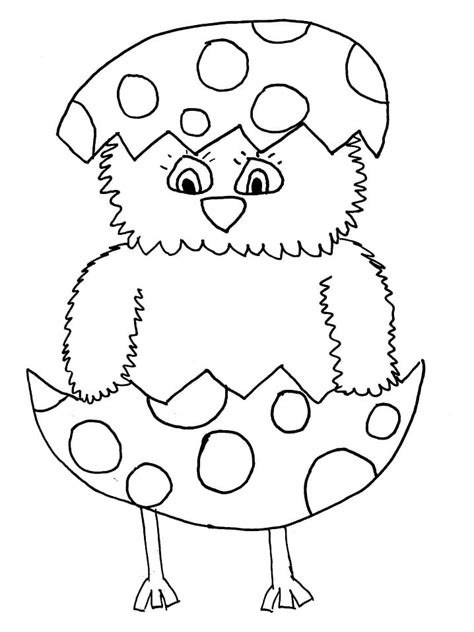 Easter Chick With Easter Basket Coloring Page Free Printable Coloring