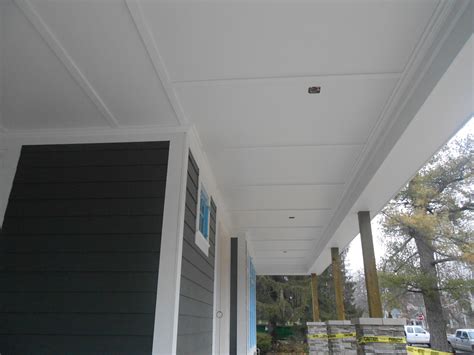 This Is A Close Up Picture Of The Custom Porch Ceiling Hardie Siding