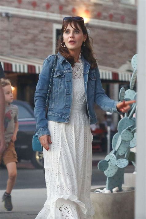 Zooey Deschanel In White Dress Out In Los Angeles Gotceleb