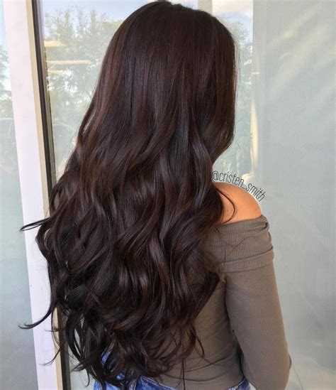 Curly Brown Hairstyle For Long Hair Cabello Color Chocolate Hair Color