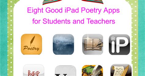 8 Good iPad Poetry Apps for Teachers and Students ~ Educational