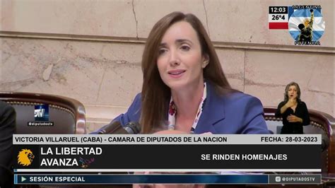 Victoria Villaruel Caba La Libertad Avanza Congreso Nacional Se Rinden Homenajes 28 03