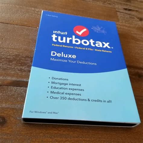 Turbotax Deluxe Federal E File State Mac And Windows Sealed