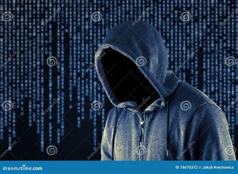 Hooded Computer Hacker Stock Photo Image Of Crime Password 78670372