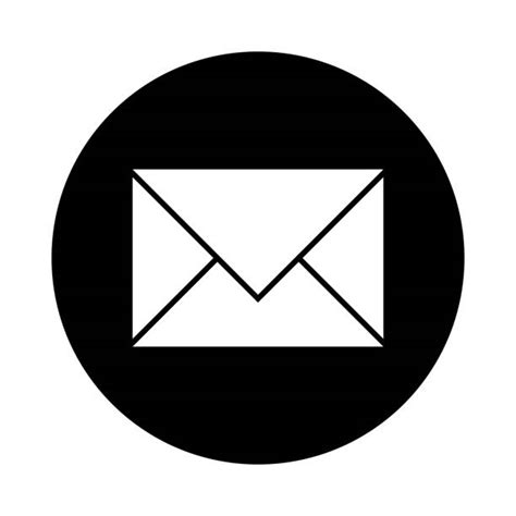 Icon Monochrome Black White E Mail Message Illustrations Royalty Free