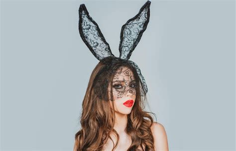 Premium Photo Sexy Easter Bunny Girl Woman Rabbit Mask Sensual