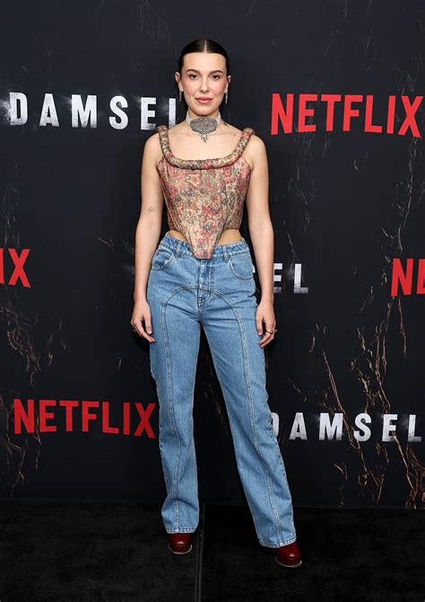Millie Bobby Brown Wore A Corset That Screams Gilded Glamour For Damsel