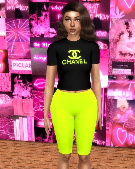 Chanel Top And Cycle Shorts The Sims 4 Catalog