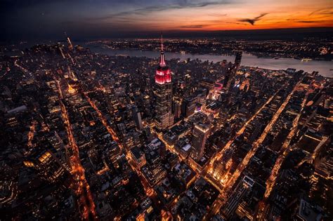 This Fiery Red Sunset Makes The Perfect Shot Of The Empire State