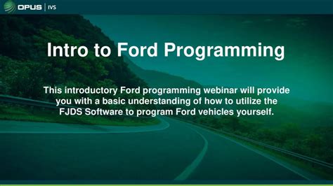 Intro To Ford Programming Training Youtube