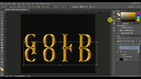 How To Make Gold Color Text In Photoshop Youtube