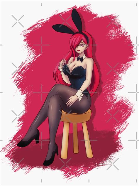 Bunny Girl Erza Scarlet Sticker For Sale By Miragegalgamon Redbubble