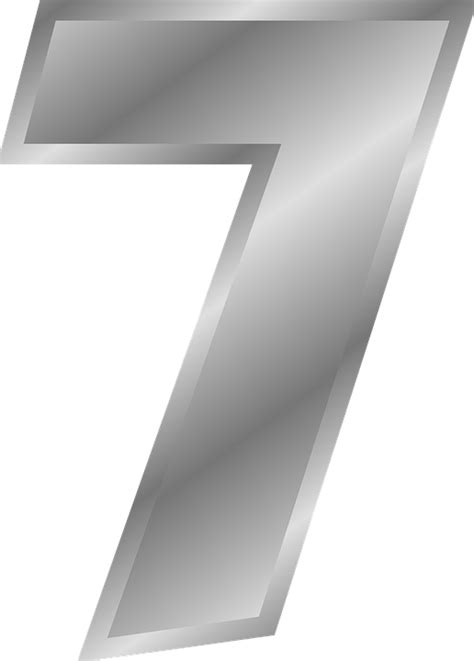 Free Vector Graphic Number 7 Seven Numeral Arabic Free Image On