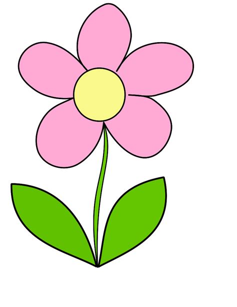 Gambar Flower Pink Clip Art Clker Vector Online Gambar Bunga Cartoon Di