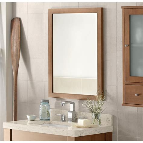 Ronbow Contemporary Solid Wood Framed Bathroom Mirror In Cinnamon