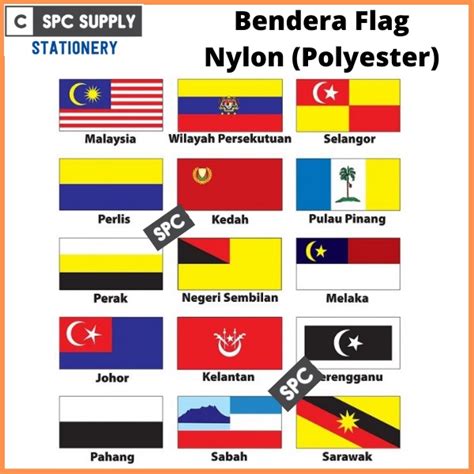 Bendera Malaysia Bendera Negeri Malaysia Flag Nylon Polyester 2ft X 4ft