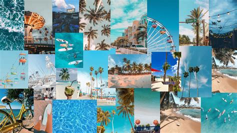 Free Download Download Collage Aesthetic Summer Laptop Beach Wallpaper