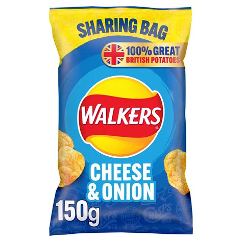Walkers Cheese And Onion Sharing Crisps 150g Sharing Crisps Iceland Foods