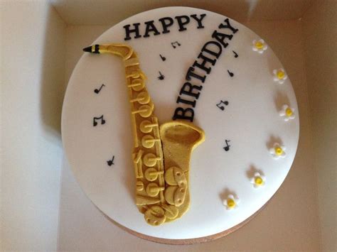 Saxophone Cake Music Cakes Music Cookies Music Themed Parties