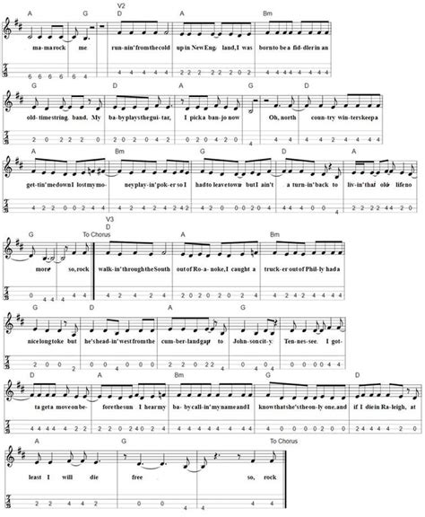 Wagon Wheel Mandolin Fingerstyle Tab With Chords Tenor Banjo Tabs