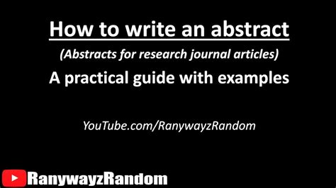 How To Write An Abstract In 5 Minutes A Practical Guide With Examples