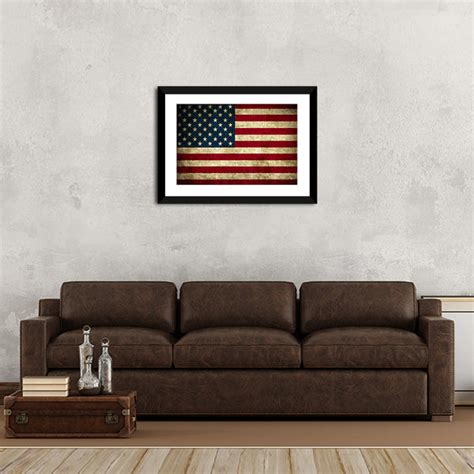 rustic american flag multi panel canvas wall art elephantstock