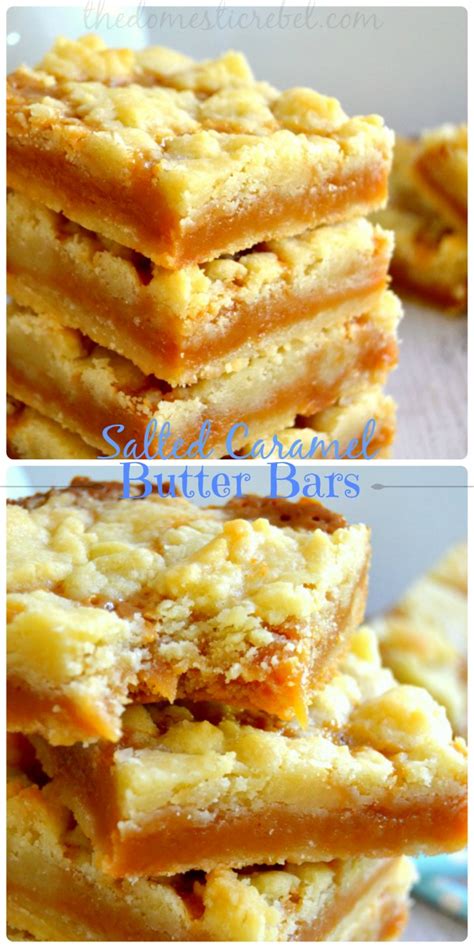 Salted Caramel Butter Bars The Domestic Rebel